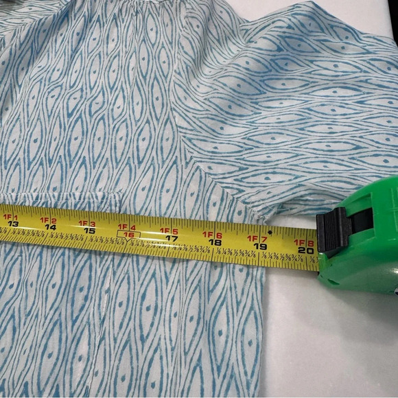 ROBERTA ROLLER RABBIT Women's Button Front Pullover Shirt Sz S Green & White NEW - Picture 7 of 9